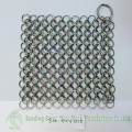 2015 Alibaba china supply high quality Cast Iron Pan Cleaner steel 316 chain mail scrubber